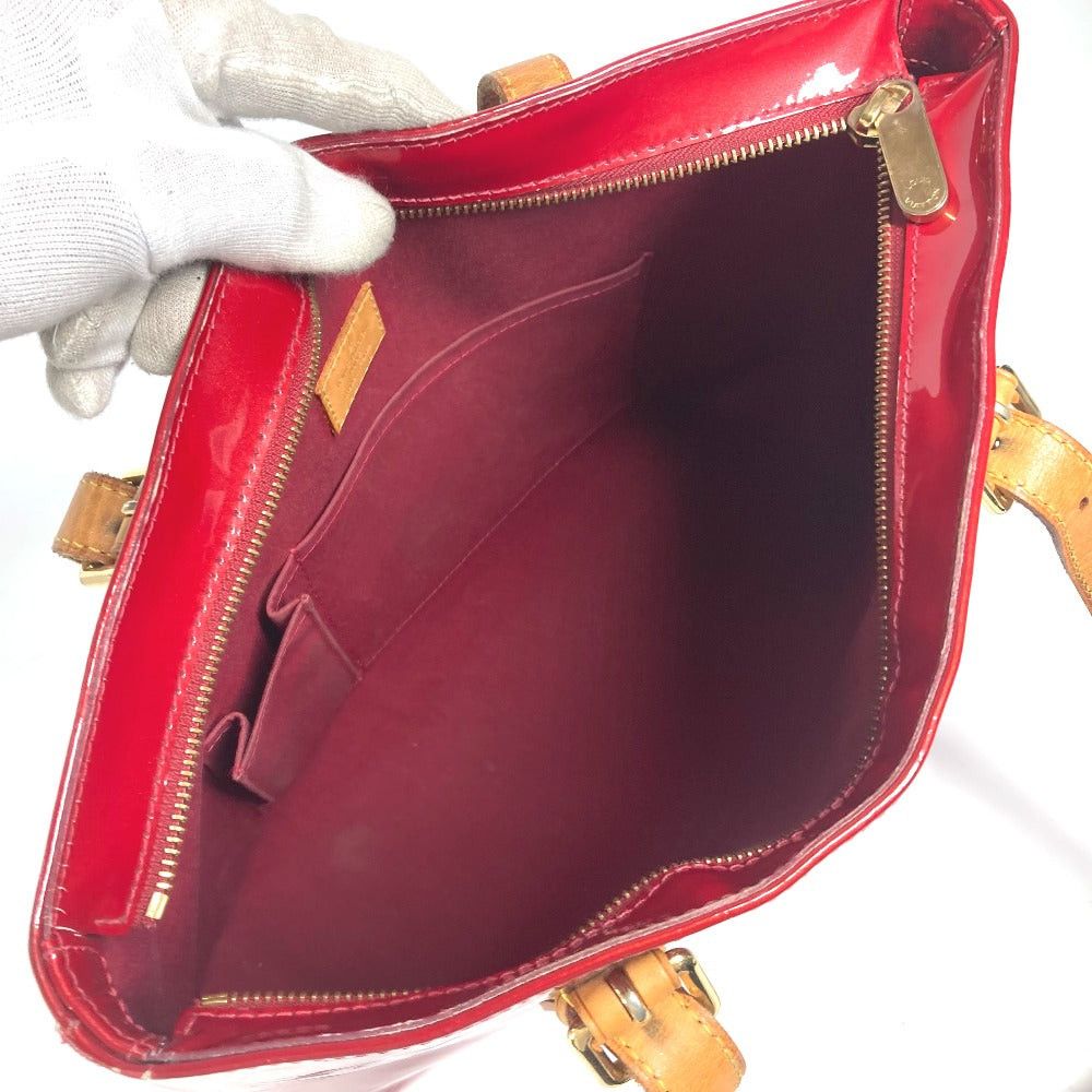 Louis Vuitton Louis Vuitton M91989 Monogram Vernis Brentwood. Briefcase Tote Bag Shawl Shoulder Women Pomme D'Amour Red Size ONE SIZE - 12 Thumbnail