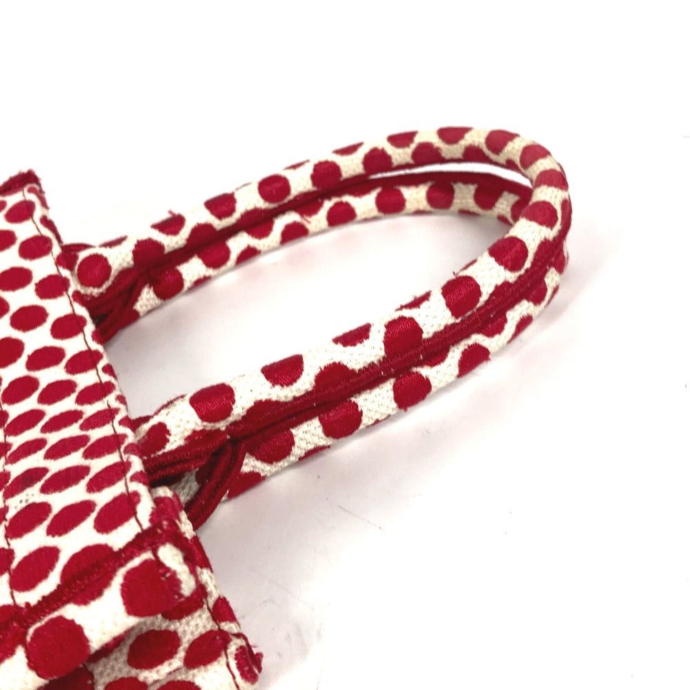Dior Dior Dioramour Diol Amour Vertical Book Tote Polka Dots Handbag Canvas Women Red Size ONE SIZE - 9 Thumbnail