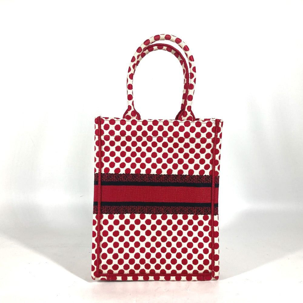 Dior Dior Dioramour Diol Amour Vertical Book Tote Polka Dots Handbag Canvas Women Red Size ONE SIZE - 2 Thumbnail