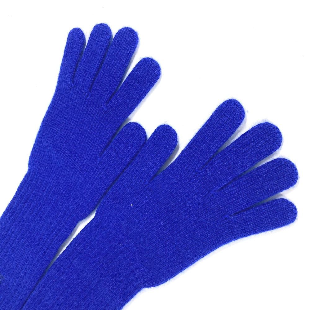 Chanel Chanel Long Glove Cc Coma Mark Accessories Cashmere Women Blue Size ONE SIZE - 6 Thumbnail