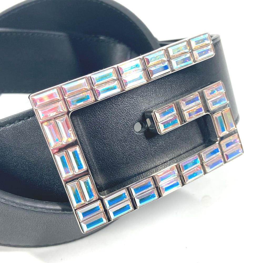 Gucci Gucci 550106 Sequin Gg Logo Crystal Courroies Leather Women Black Size ONE SIZE - 5 Thumbnail