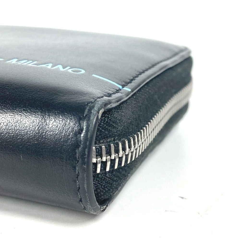 Prada Prada 2Ml317 Logo City Sports Long Wallet Round Fastener Leather Unisex Black Size ONE SIZE - 8 Thumbnail