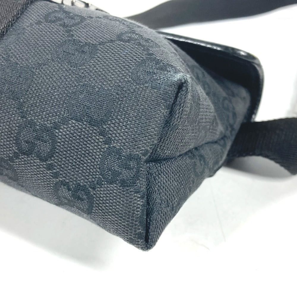 Gucci Gucci 131236 Cross Gg Briefcase Belt Bag Waist Pouch Body Canvas/Leather Unisex Black Size ONE SIZE - 6 Thumbnail
