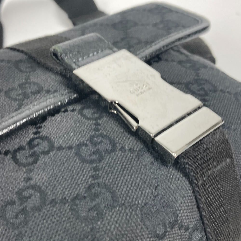 Gucci Gucci 131236 Cross Gg Briefcase Belt Bag Waist Pouch Body Canvas/Leather Unisex Black Size ONE SIZE - 8 Thumbnail
