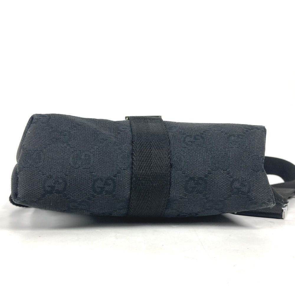 Gucci Gucci 131236 Cross Gg Briefcase Belt Bag Waist Pouch Body Canvas/Leather Unisex Black Size ONE SIZE - 5 Thumbnail