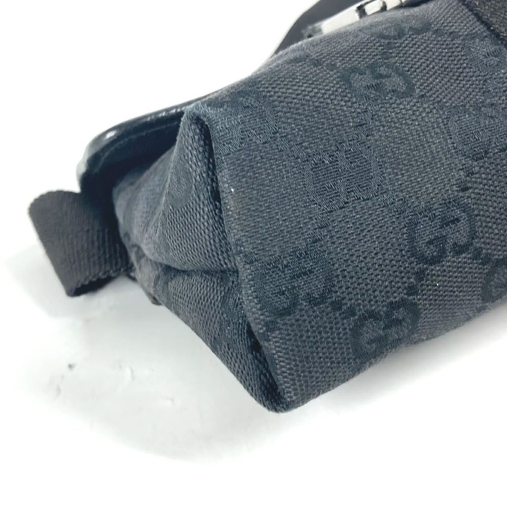 Gucci Gucci 131236 Cross Gg Briefcase Belt Bag Waist Pouch Body Canvas/Leather Unisex Black Size ONE SIZE - 7 Thumbnail