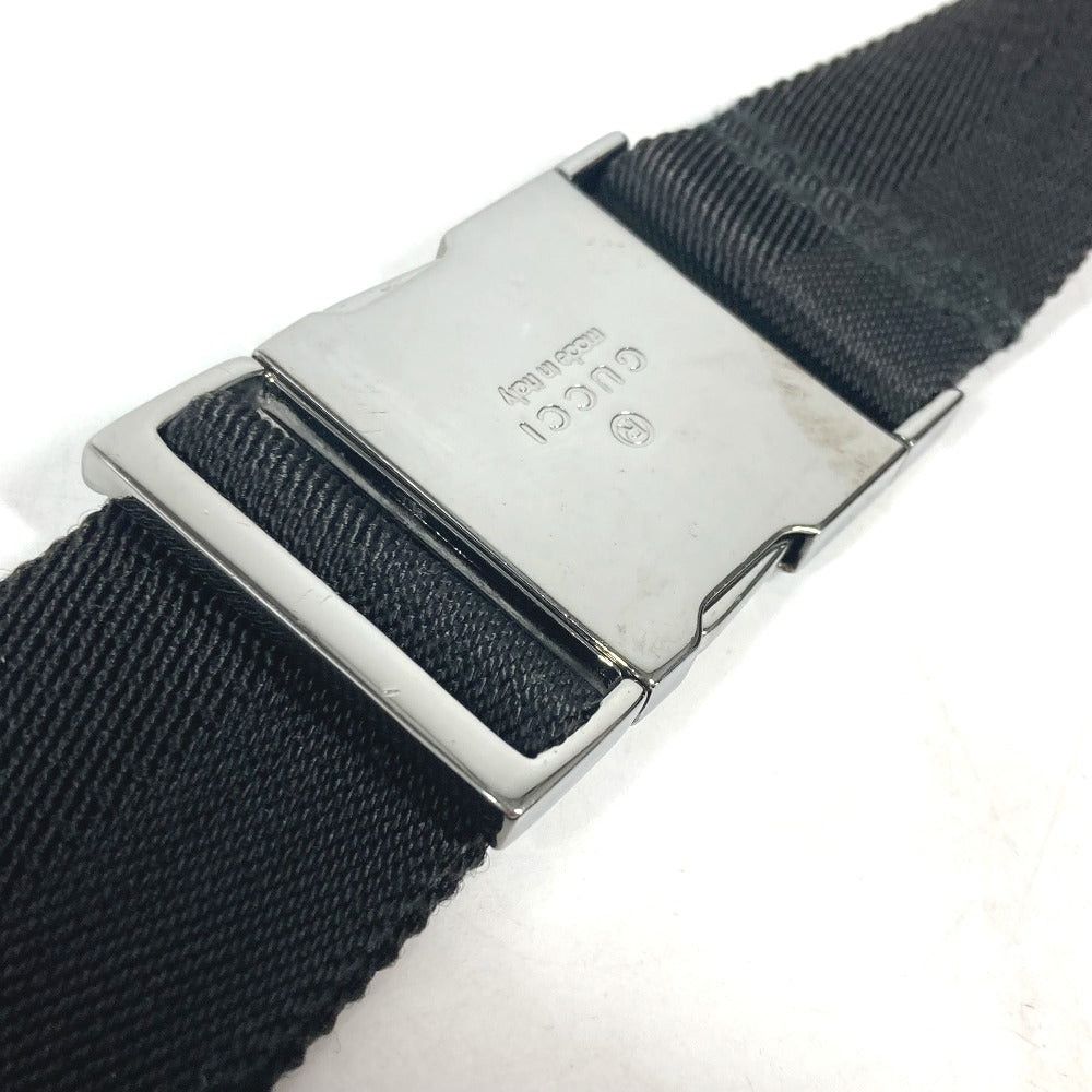 Gucci Gucci 131236 Cross Gg Briefcase Belt Bag Waist Pouch Body Canvas/Leather Unisex Black Size ONE SIZE - 11 Thumbnail
