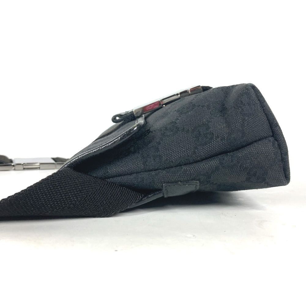 Gucci Gucci 131236 Cross Gg Briefcase Belt Bag Waist Pouch Body Canvas/Leather Unisex Black Size ONE SIZE - 3 Thumbnail