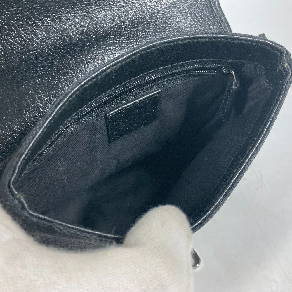 Gucci Gucci 131236 Cross Gg Briefcase Belt Bag Waist Pouch Body Canvas/Leather Unisex Black Size ONE SIZE - 14 Thumbnail