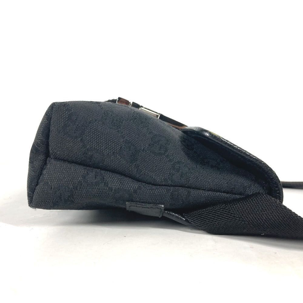 Gucci Gucci 131236 Cross Gg Briefcase Belt Bag Waist Pouch Body Canvas/Leather Unisex Black Size ONE SIZE - 4 Thumbnail