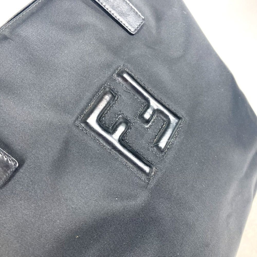 Fendi Fendi Ff Logo Briefcase Tote Bag Shoulder Leather/Nylon Women Black Size ONE SIZE - 8 Thumbnail