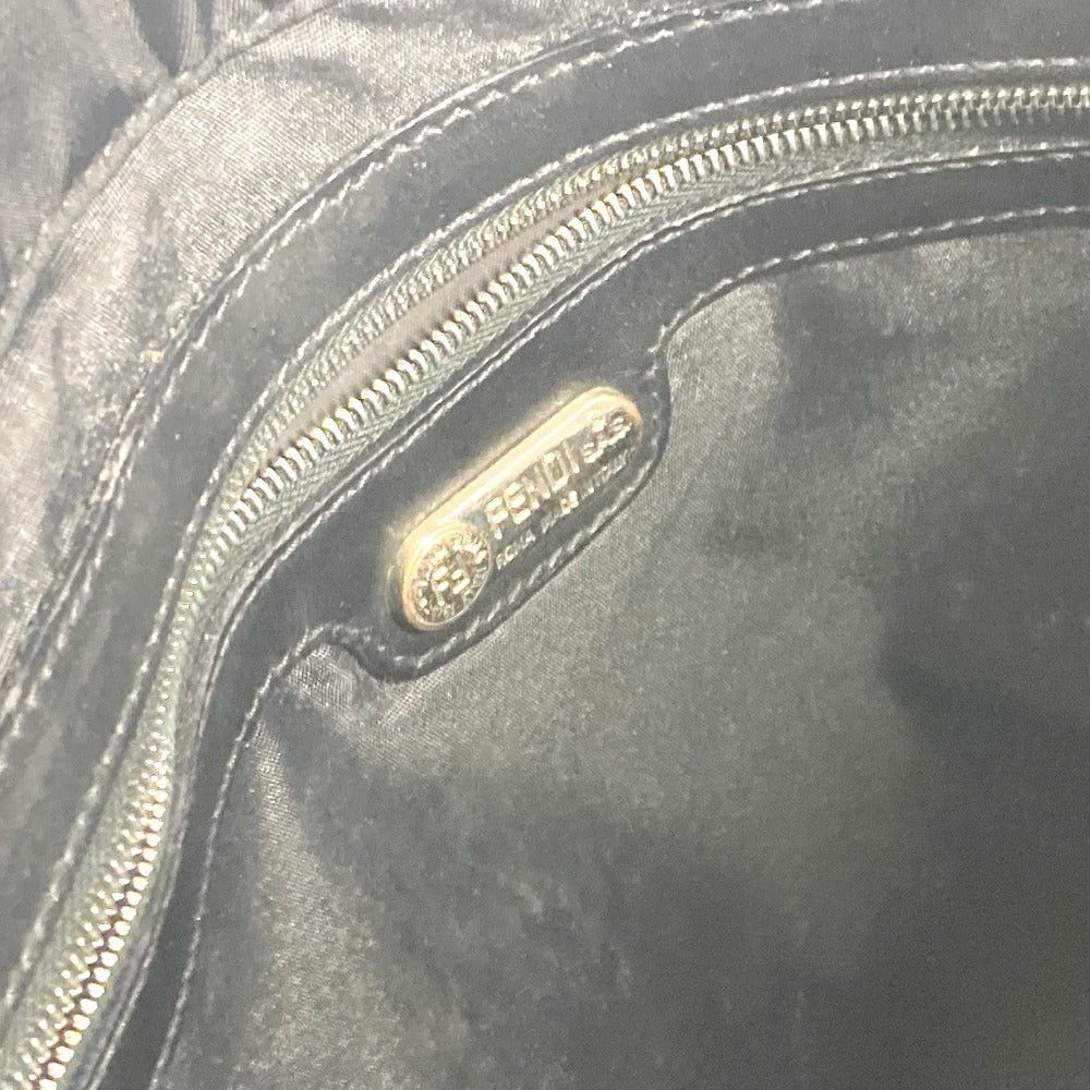 Fendi Fendi Ff Logo Briefcase Tote Bag Shoulder Leather/Nylon Women Black Size ONE SIZE - 13 Thumbnail