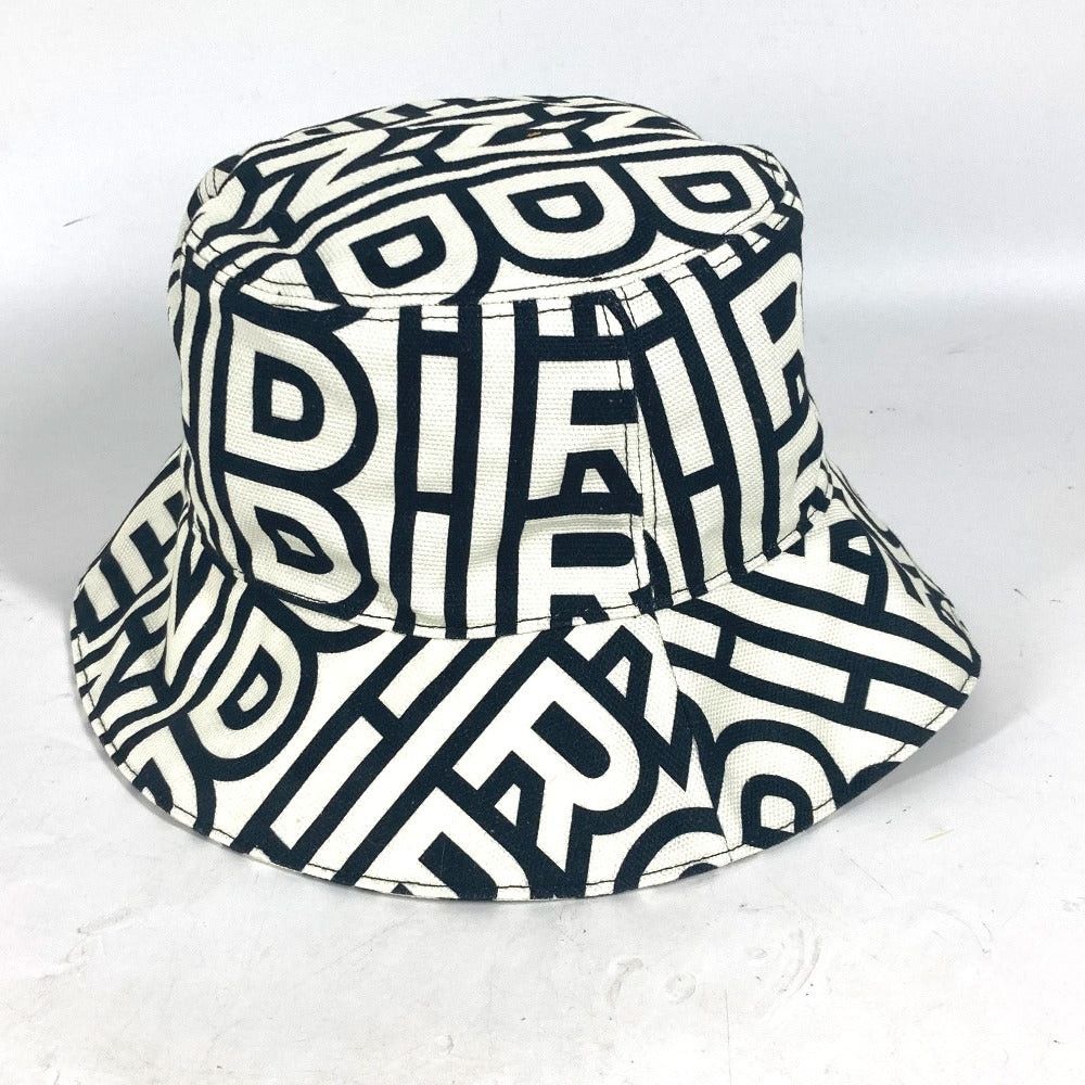 Fendi Fendi Fxq910 Marc Jacobs Collaboration Logo Patterned All Over Hat Chapeau Bucket Bob Cotton Unisex White Size ONE SIZE - 2 Thumbnail