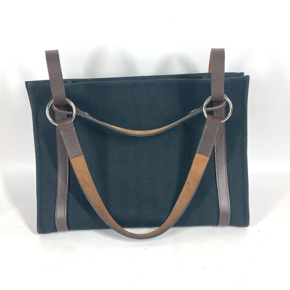 Hermes Hermes Caballicol Briefcase Shoulder Bag Shawl Tote Canvas Unisex Black Size ONE SIZE - 2 Thumbnail