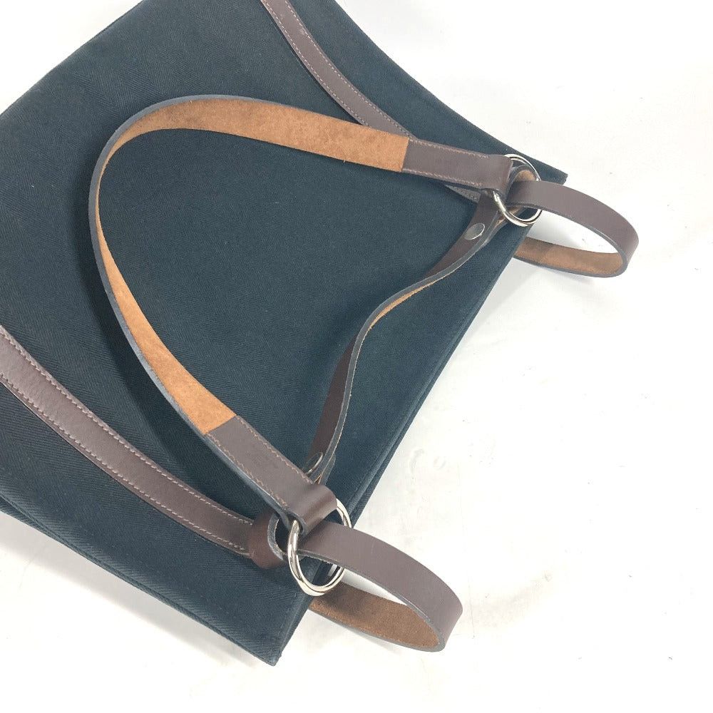 Hermes Hermes Caballicol Briefcase Shoulder Bag Shawl Tote Canvas Unisex Black Size ONE SIZE - 9 Thumbnail