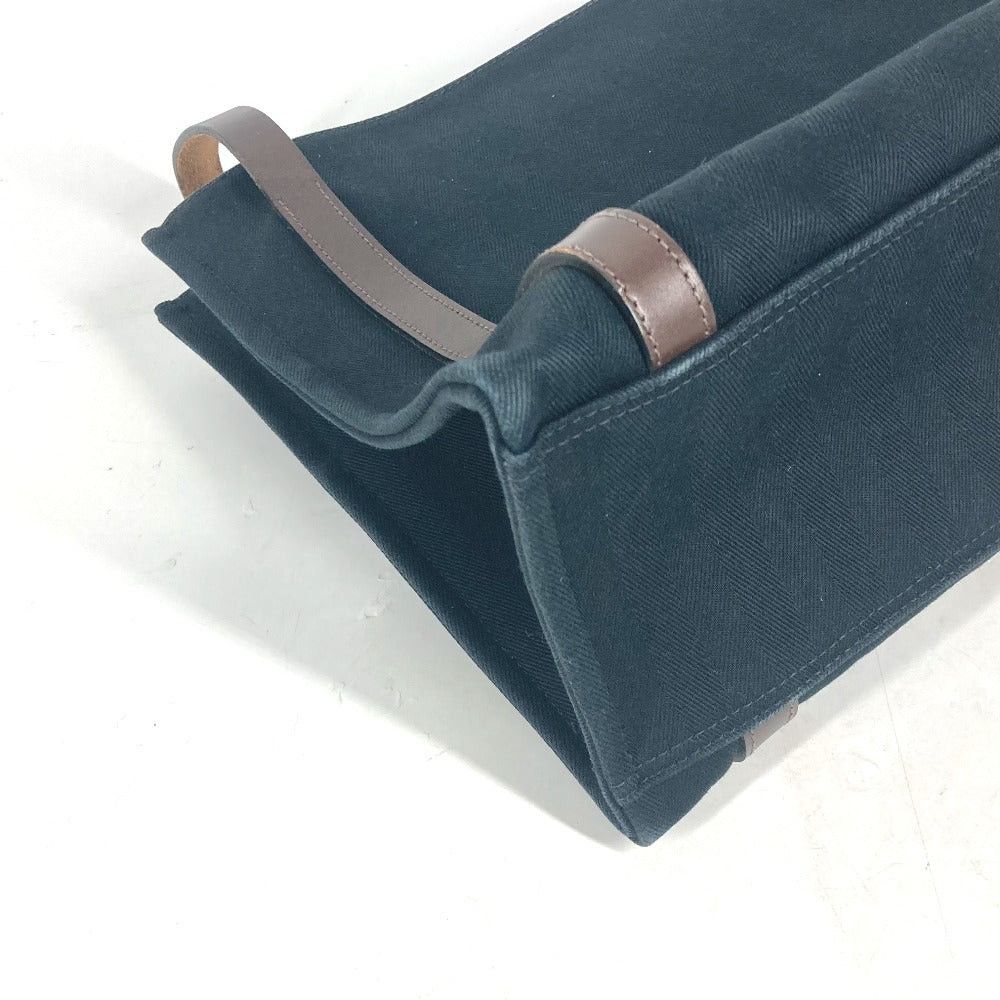 Hermes Hermes Caballicol Briefcase Shoulder Bag Shawl Tote Canvas Unisex Black Size ONE SIZE - 7 Thumbnail
