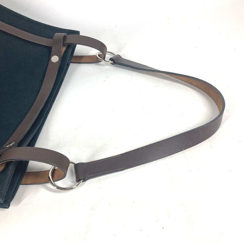 Hermes Hermes Caballicol Briefcase Shoulder Bag Shawl Tote Canvas Unisex Black Size ONE SIZE - 13 Thumbnail