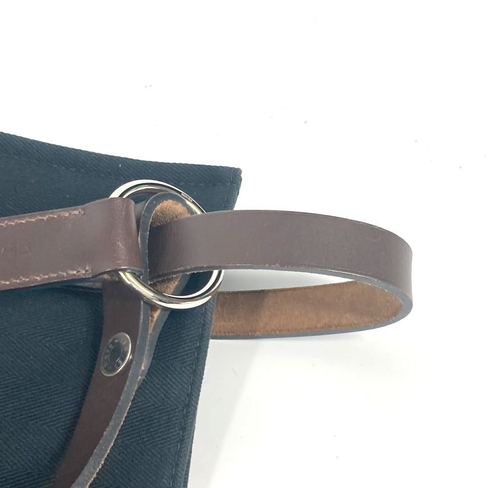 Hermes Hermes Caballicol Briefcase Shoulder Bag Shawl Tote Canvas Unisex Black Size ONE SIZE - 11 Thumbnail