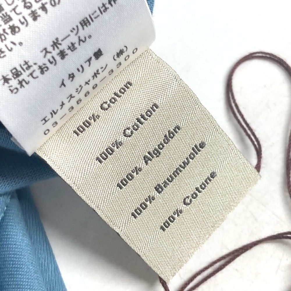 Hermes Hermes Piqures Sellie Cut Sew Tops Apparel (Clothing) Short-Sleeved T-Shirt Cotton Men Blue Size US XL / EU 56 / 4 - 8 Thumbnail
