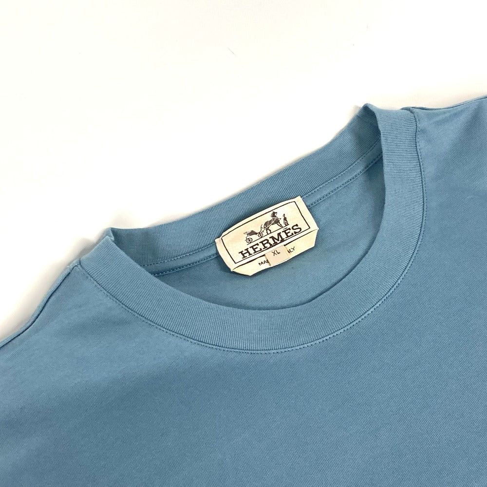Hermes Hermes Piqures Sellie Cut Sew Tops Apparel (Clothing) Short-Sleeved T-Shirt Cotton Men Blue Size US XL / EU 56 / 4 - 6 Thumbnail