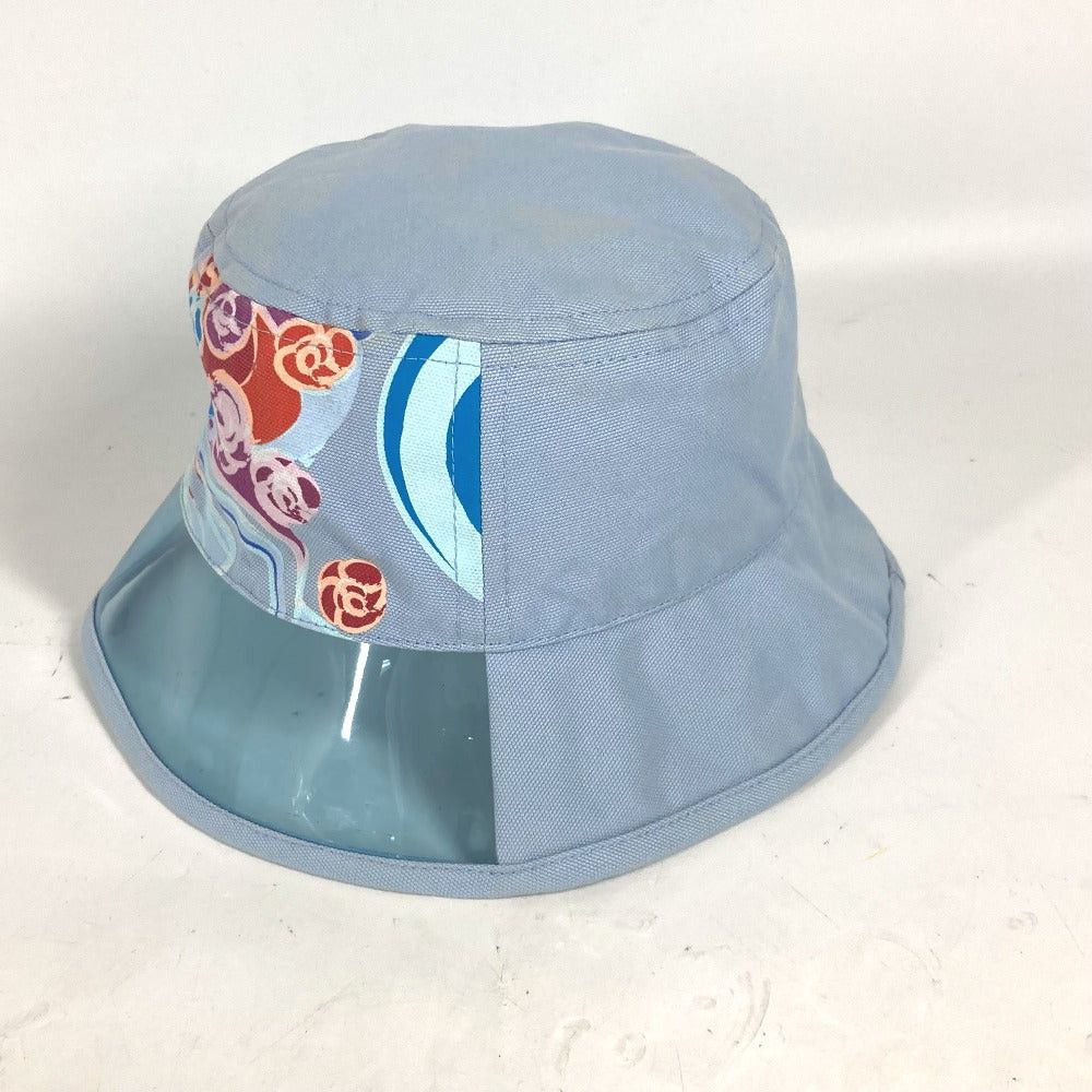 Chanel Chanel Sports Cc Coma Mark Camellia Hat Chapeau Bucket Bob Vinyl Cotton Women Blue Size ONE SIZE - 3 Thumbnail