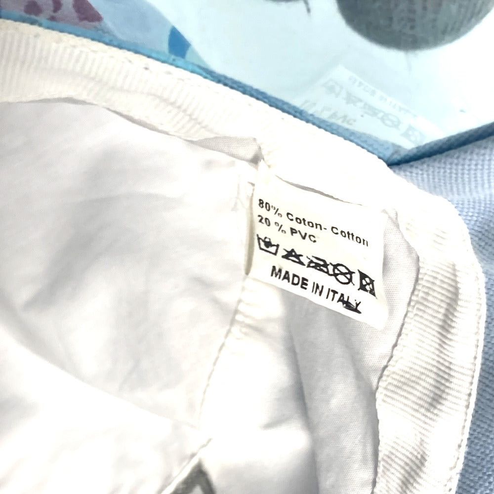 Chanel Chanel Sports Cc Coma Mark Camellia Hat Chapeau Bucket Bob Vinyl Cotton Women Blue Size ONE SIZE - 10 Thumbnail