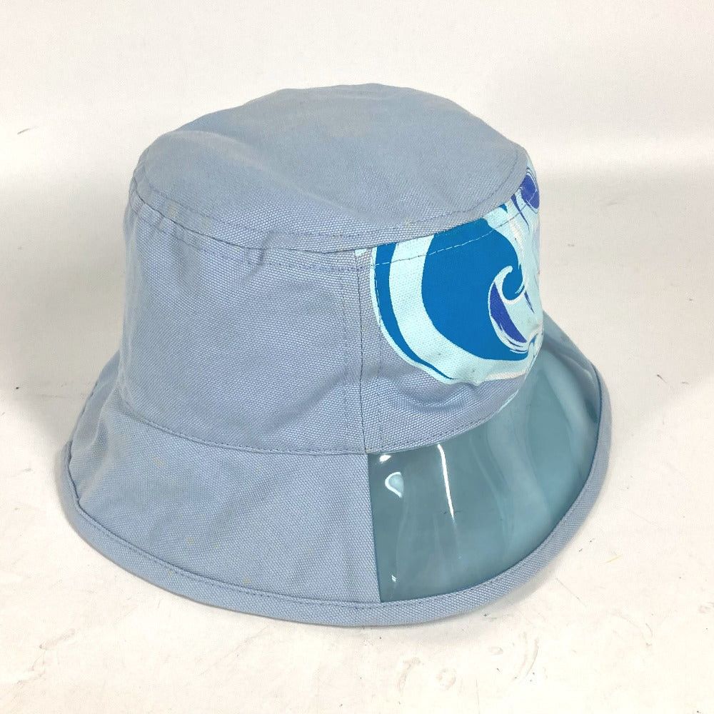 Chanel Chanel Sports Cc Coma Mark Camellia Hat Chapeau Bucket Bob Vinyl Cotton Women Blue Size ONE SIZE - 5 Thumbnail