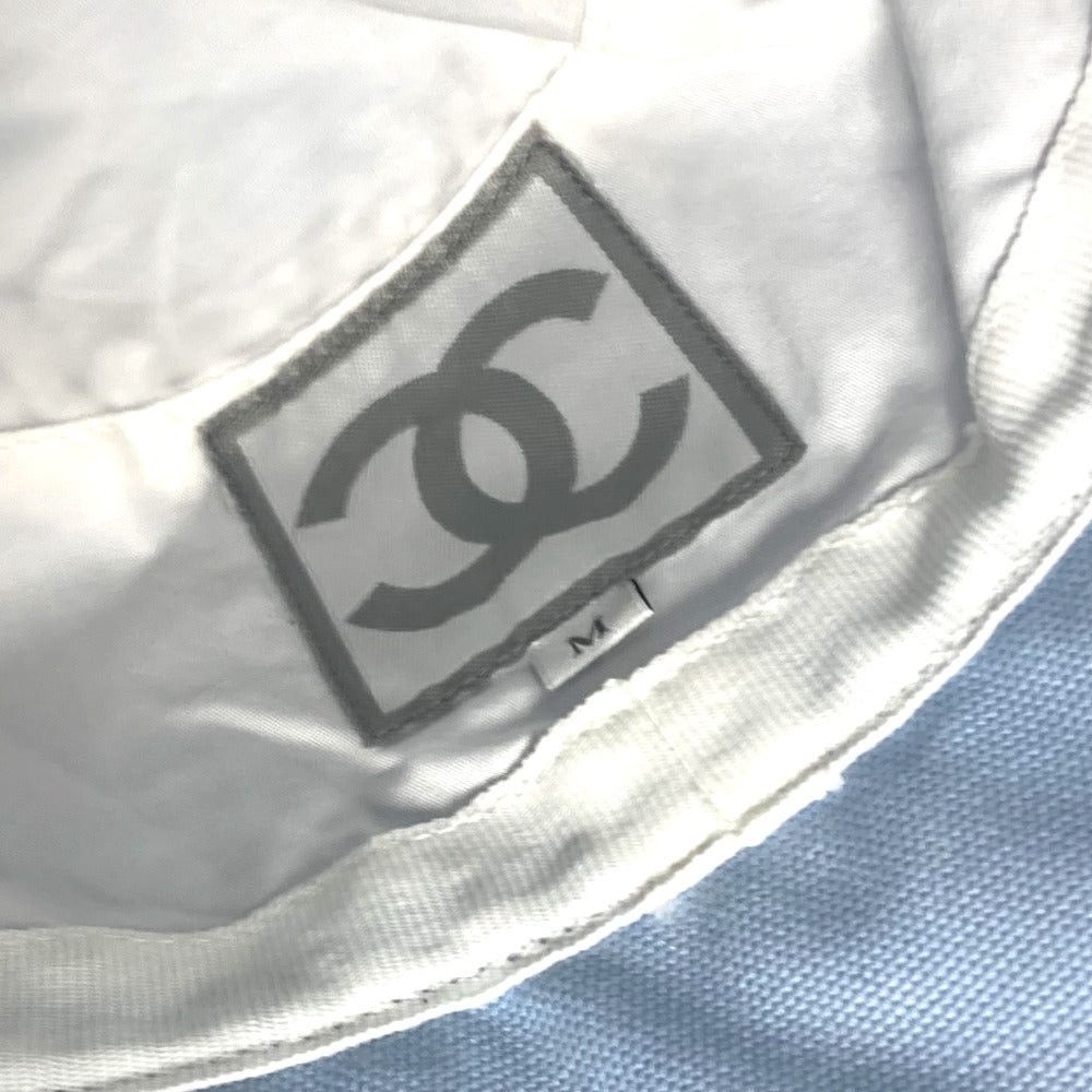 Chanel Chanel Sports Cc Coma Mark Camellia Hat Chapeau Bucket Bob Vinyl Cotton Women Blue Size ONE SIZE - 9 Thumbnail