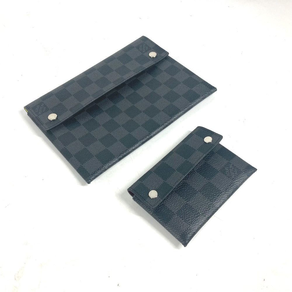 Louis Vuitton Louis Vuitton N60255 Damier Graphit Alpha Triple Pouch Briefcase Set Of 3 Long Wallet Card Case Clutch Bag Graphite Canvas Men Black Size ONE SIZE - 6 Thumbnail