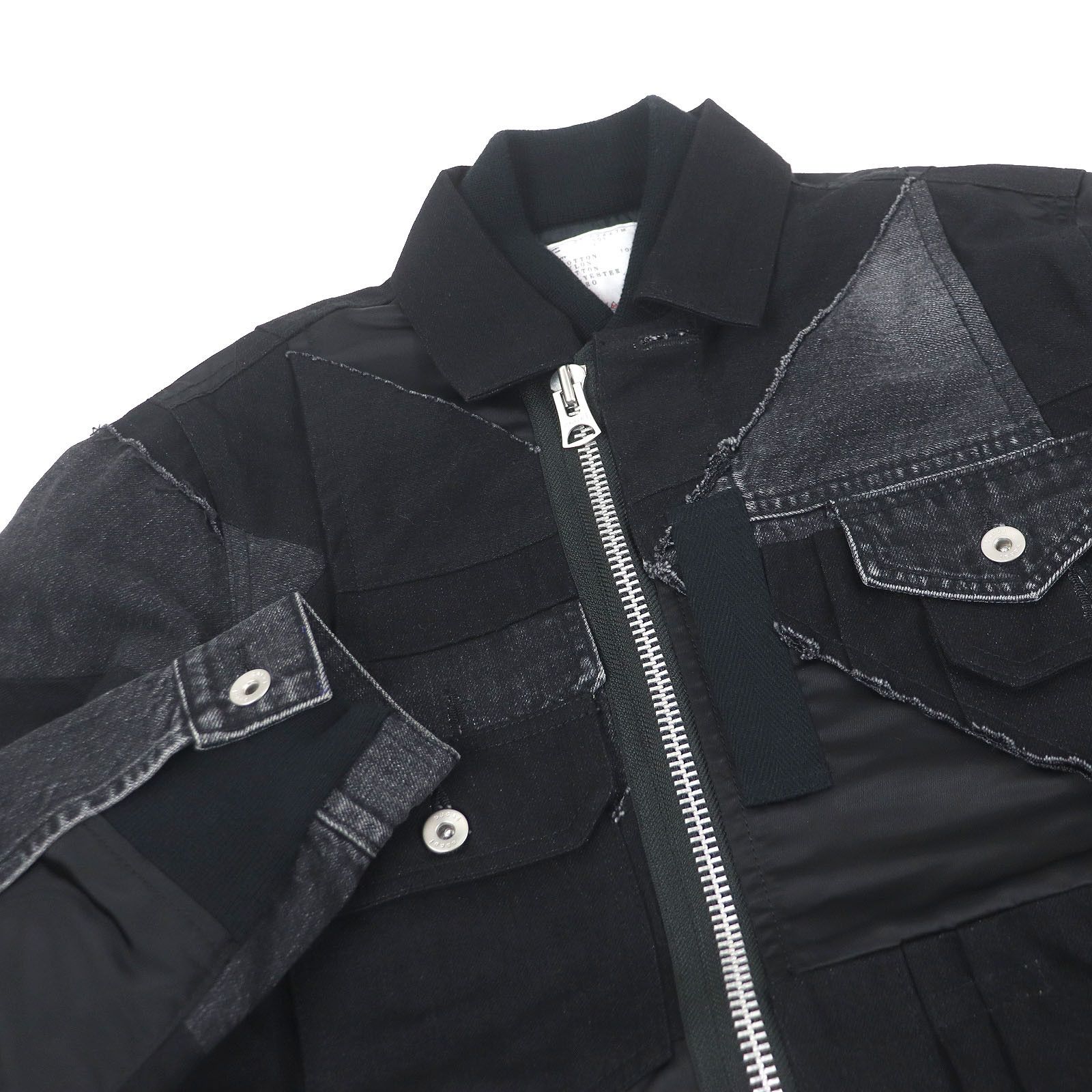 Sacai Sacai Sacai Blouson Solid Mix Blouson Cotton Nylon Polyester Blouson Cotton Outerwear 21-02447M DUTY FREE for USA Size ONE SIZE - 2 Thumbnail