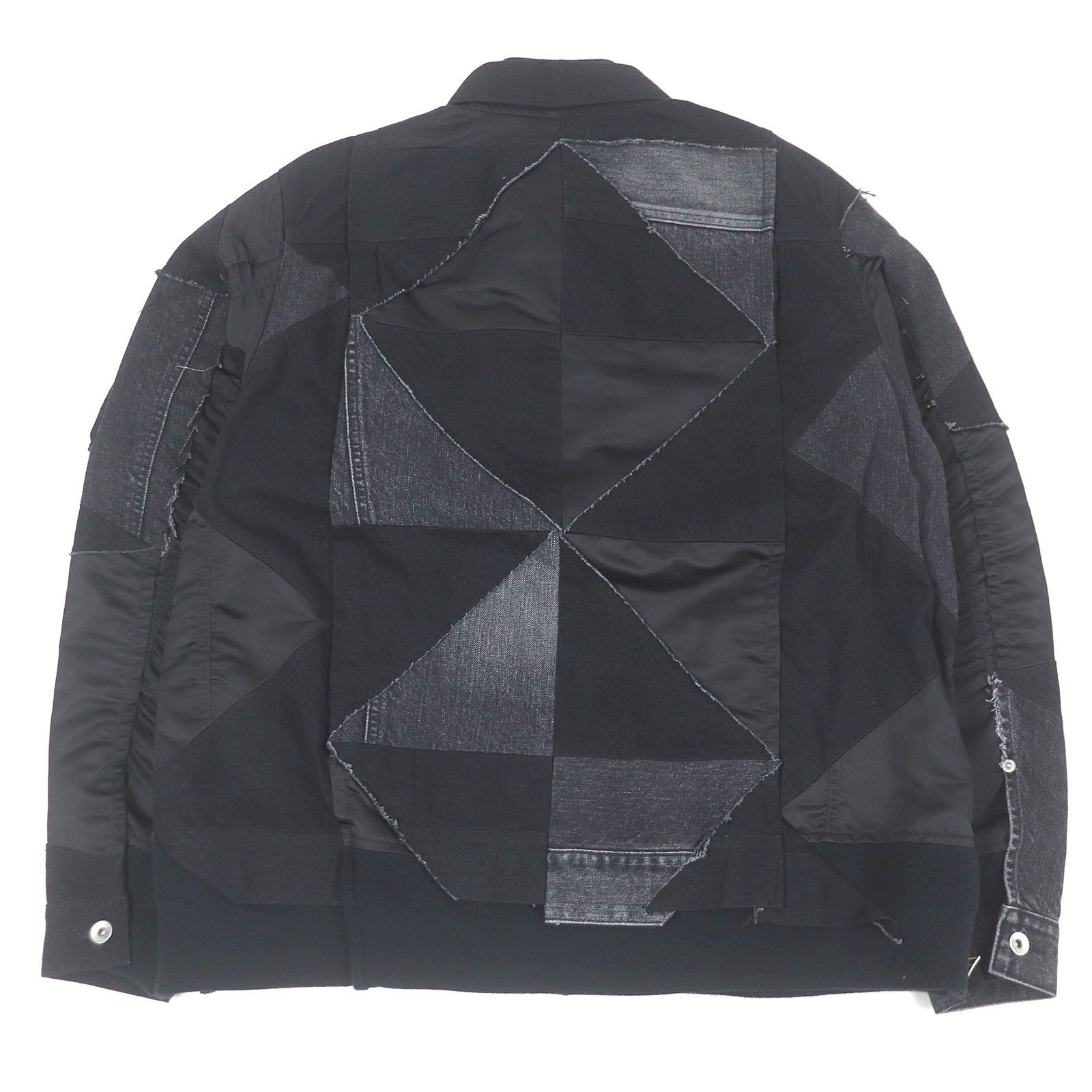 Sacai Sacai Sacai Blouson Solid Mix Blouson Cotton Nylon Polyester Blouson Cotton Outerwear 21-02447M DUTY FREE for USA Size ONE SIZE - 4 Thumbnail