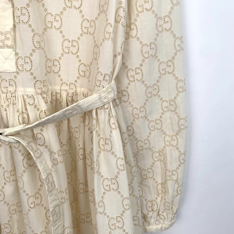 Gucci Gucci Beige Double G Print Dress Size US M / EU 48-50 / 2 - 4 Thumbnail