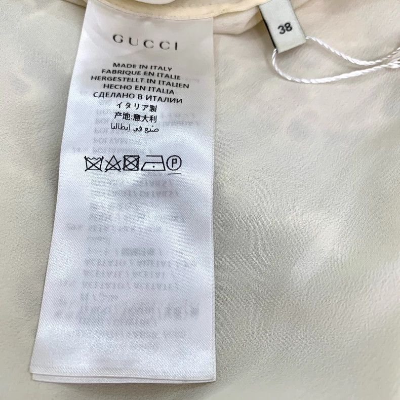 Gucci Gucci Beige Lace V-Neck Cotton Dress Size 22" - 6 Thumbnail