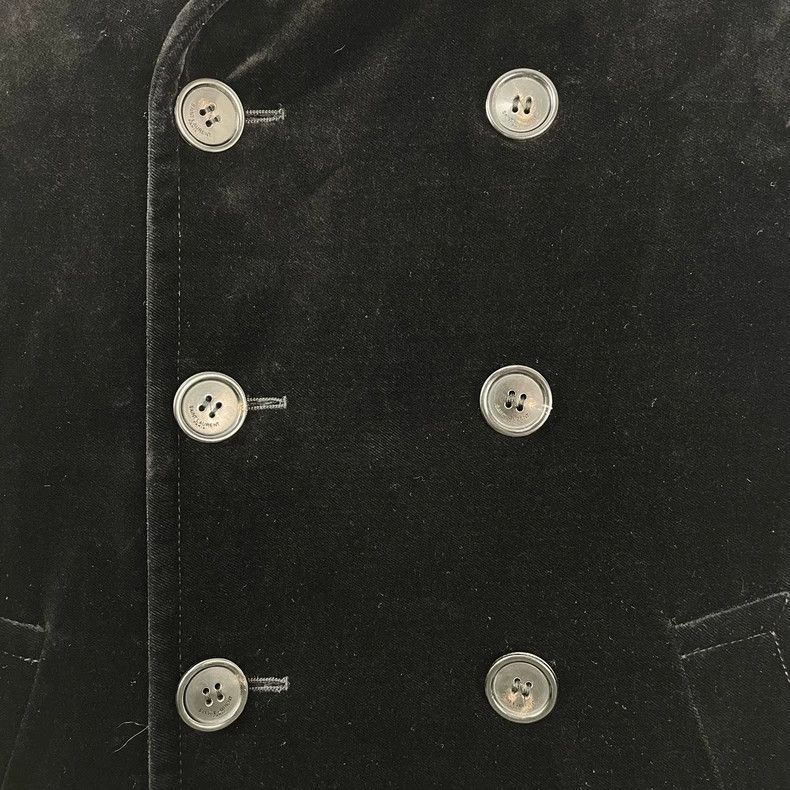 Saint Laurent Paris Saint Laurent Double-Breasted Velvet Coat Size US M / EU 48-50 / 2 - 5 Thumbnail