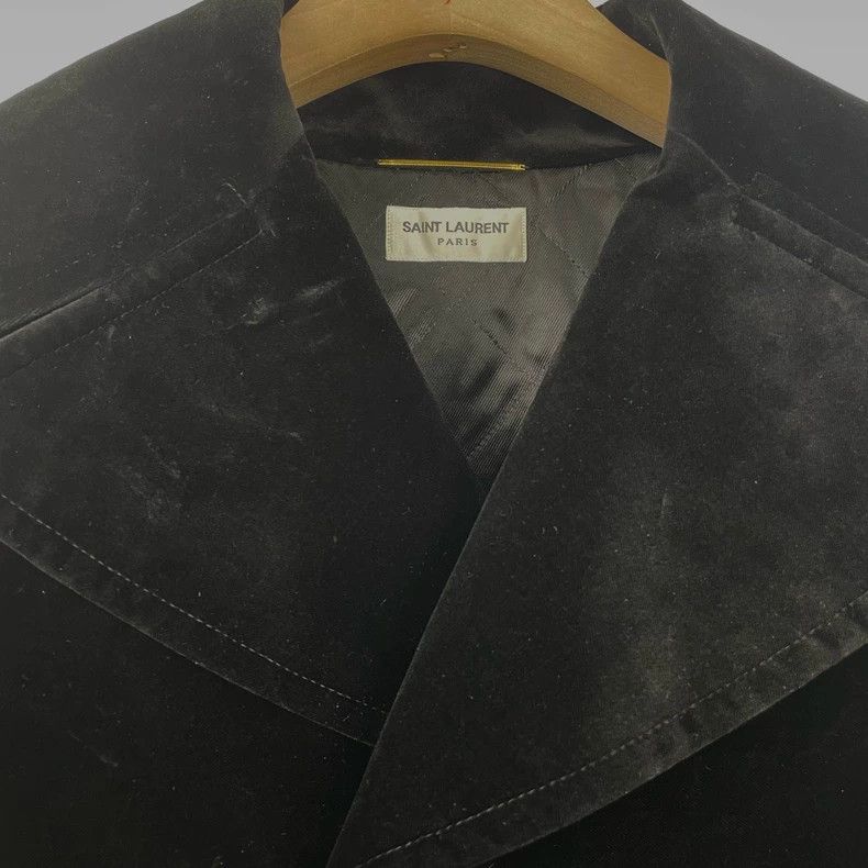 Saint Laurent Paris Saint Laurent Double-Breasted Velvet Coat Size US M / EU 48-50 / 2 - 4 Thumbnail