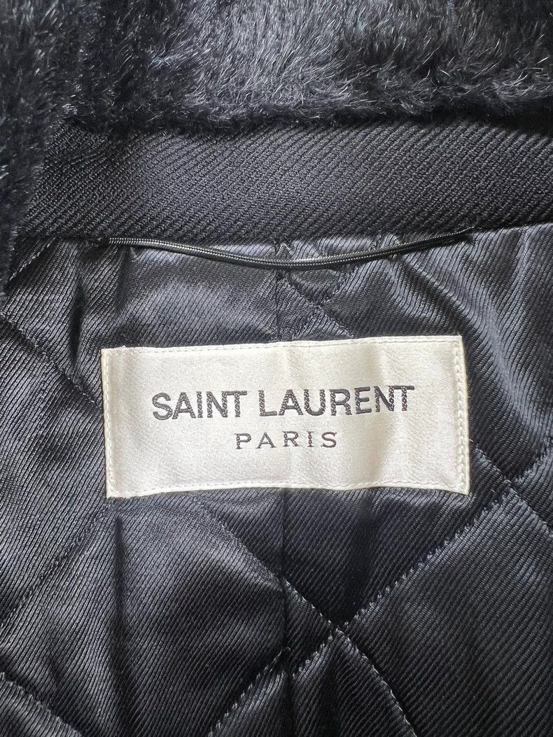Yves Saint Laurent Saint Laurent Black Fur Collar Coat Size US XXL / EU 58 / 5 - 3 Thumbnail
