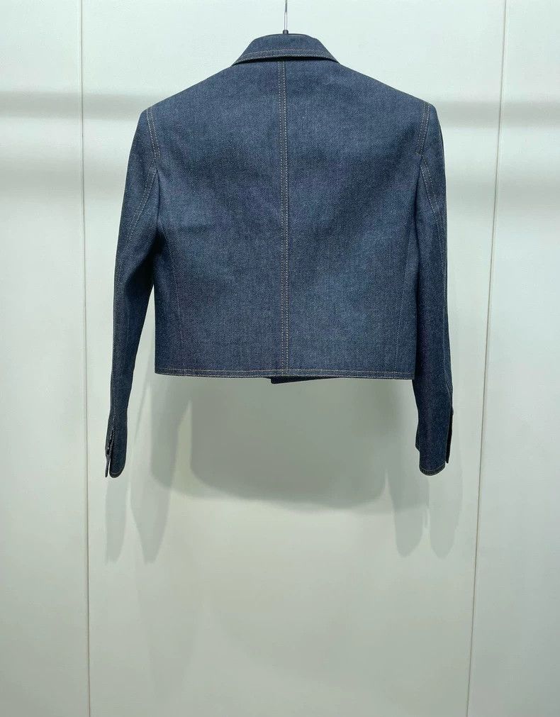 Saint Laurent Paris Short Denim Jacket by Saint Laurent Paris Size US S / EU 44-46 / 1 - 2 Thumbnail