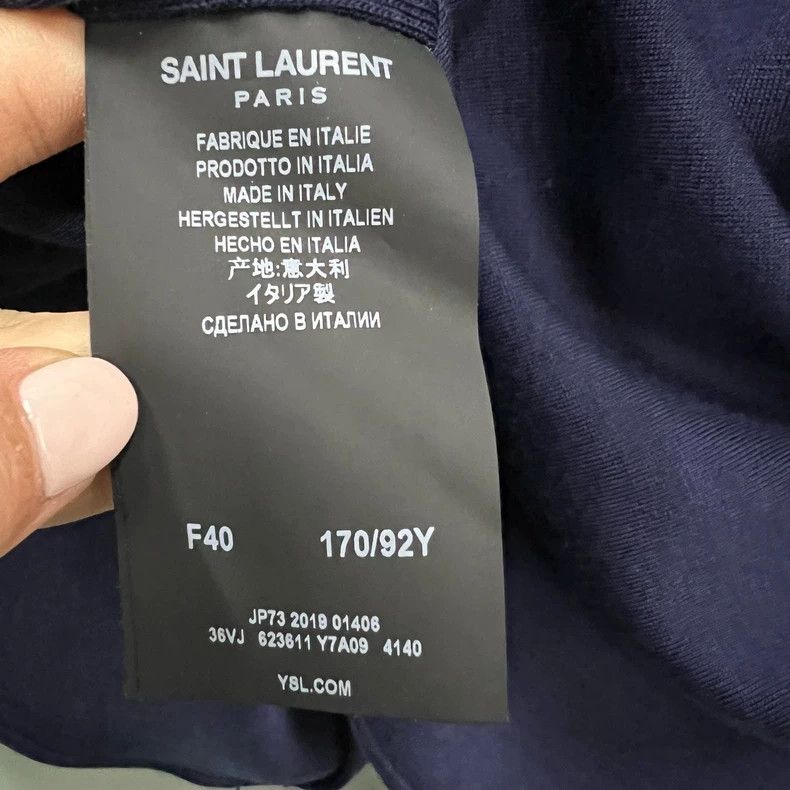 Yves Saint Laurent Saint Laurent Blue Embroidered Jacket Size US M / EU 48-50 / 2 - 4 Thumbnail