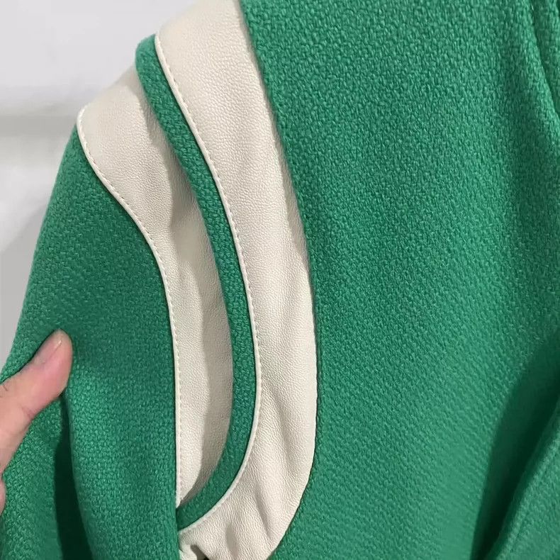 Saint Laurent Paris Saint Laurent Green and White Baseball Jacket Size US M / EU 48-50 / 2 - 3 Thumbnail