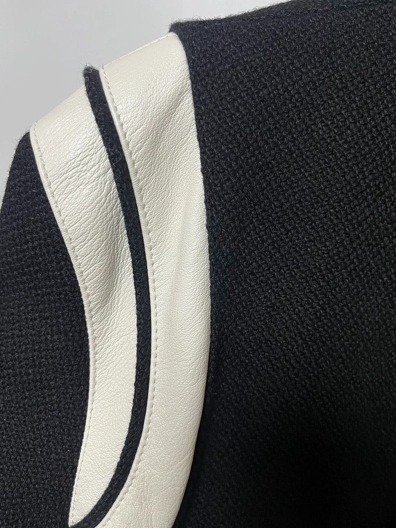 Saint Laurent Paris Saint Laurent Black Varsity Style Jacket Size US L / EU 52-54 / 3 - 3 Thumbnail