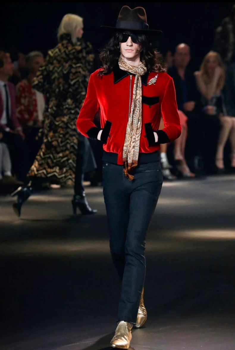 Saint Laurent Paris Saint Laurent Red Velvet Jacket Size US M / EU 48-50 / 2 - 8 Thumbnail