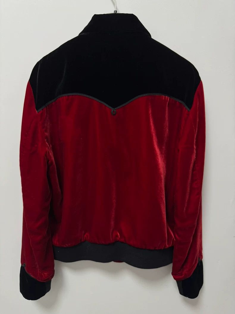 Saint Laurent Paris Saint Laurent Red Velvet Jacket Size US M / EU 48-50 / 2 - 2 Thumbnail
