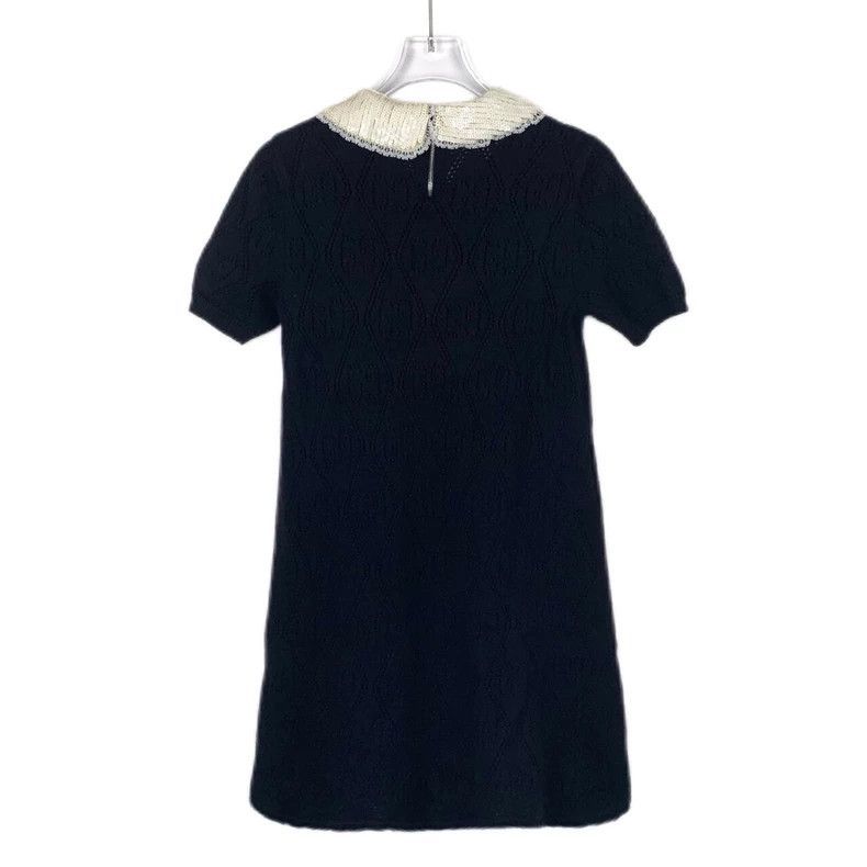 Gucci Gucci Sequin Collar Knit Dress Size 28" / US 6 / IT 42 - 2 Thumbnail
