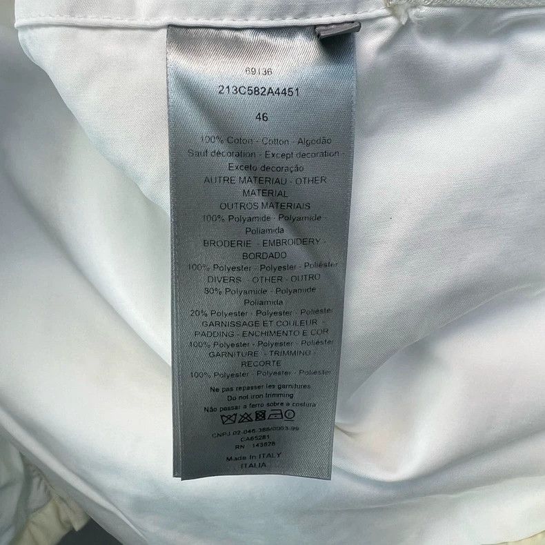 Dior Dior White Embroidered Jacket Size US XL / EU 56 / 4 - 5 Thumbnail