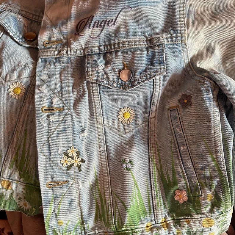 Amiri Amiri Painted Distressed Jacket for Women Size US L / EU 52-54 / 3 - 7 Thumbnail