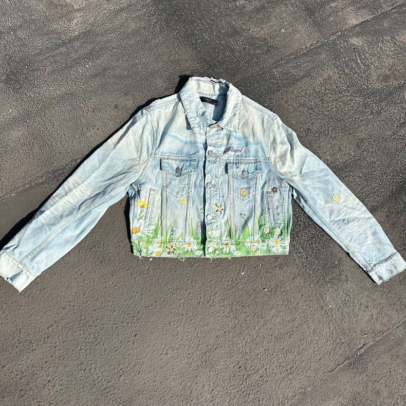 Amiri Amiri Painted Distressed Jacket for Women Size US L / EU 52-54 / 3 - 3 Thumbnail
