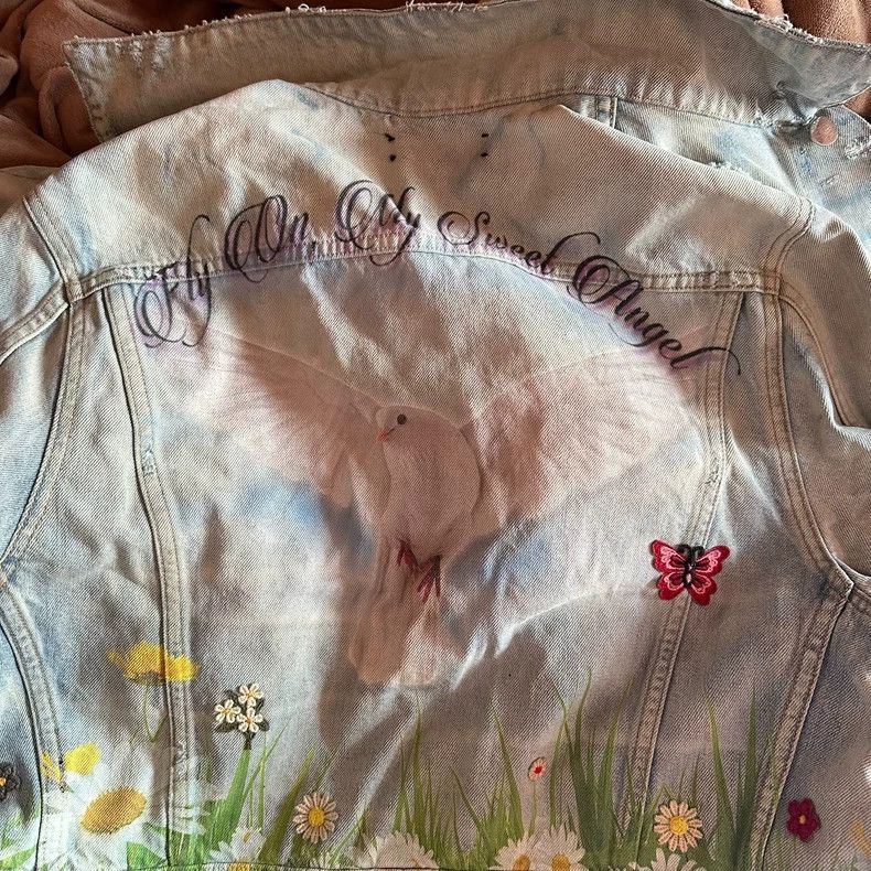 Amiri Amiri Painted Distressed Jacket for Women Size US L / EU 52-54 / 3 - 8 Thumbnail