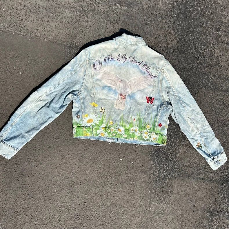 Amiri Amiri Painted Distressed Jacket for Women Size US L / EU 52-54 / 3 - 4 Thumbnail