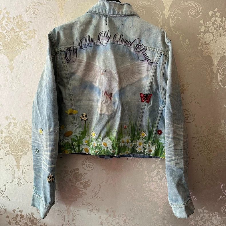 Amiri Amiri Painted Distressed Jacket for Women Size US L / EU 52-54 / 3 - 2 Thumbnail