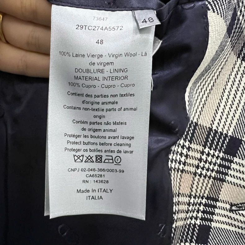 Dior Dior Plaid Print Blazer Size M Size US M / EU 48-50 / 2 - 4 Thumbnail